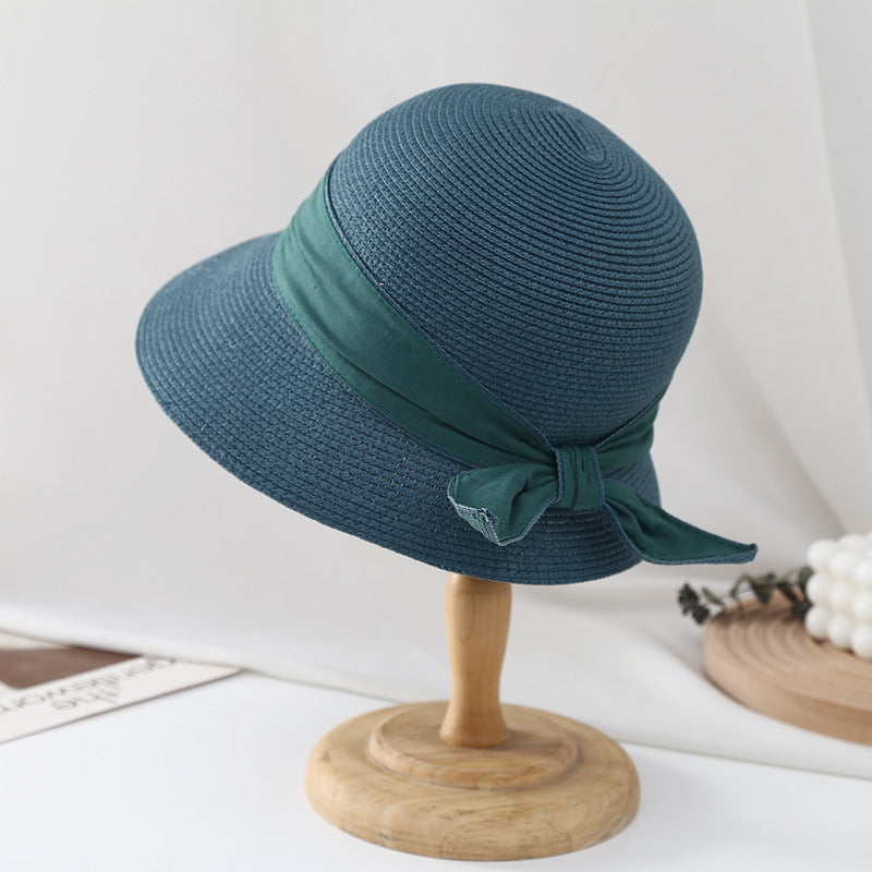 ribbon bow bucket sun hat for women, view 5 - MRSLM