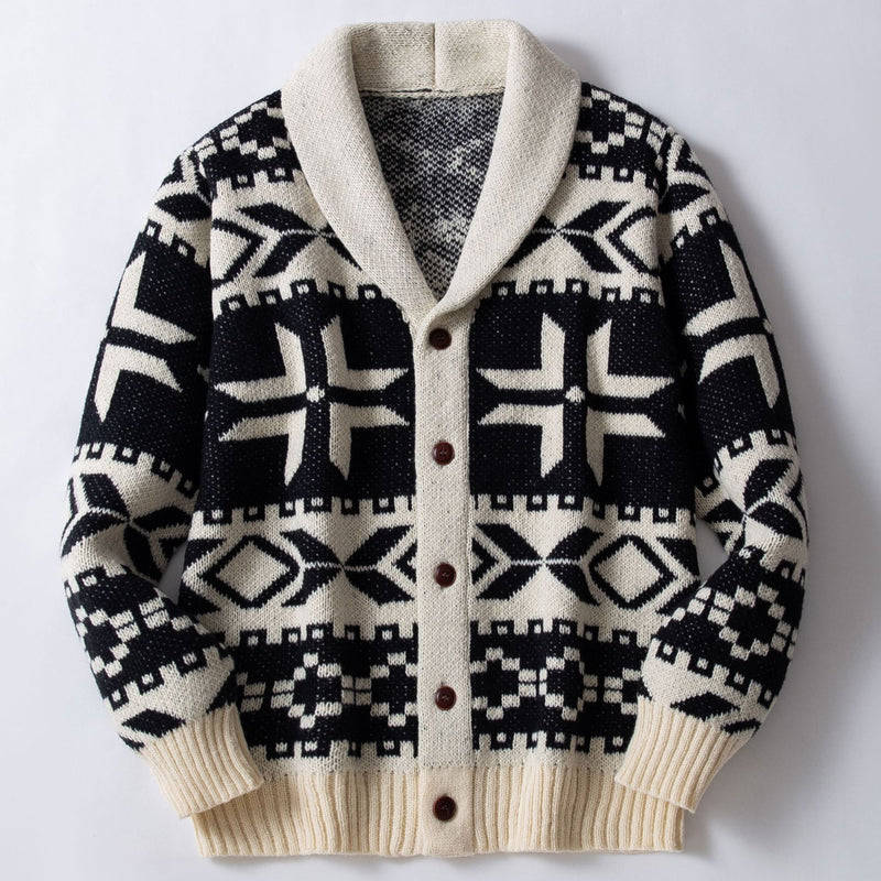 Men's Retro Heavy-duty Jacquard Sweater
