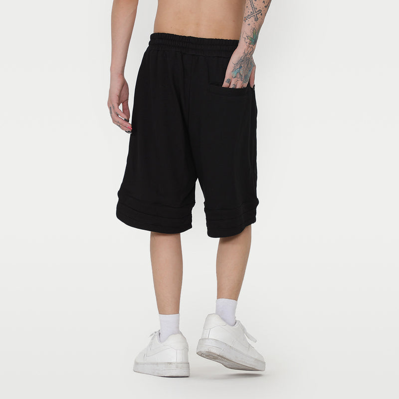 men's cotton shorts embroidered letters, view 4 - MRSLM