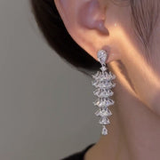 zircon Christmas tree earrings, view 4 - MRSLM