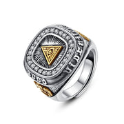 s925 silver eye of god vintage ring, view 2 - MRSLM