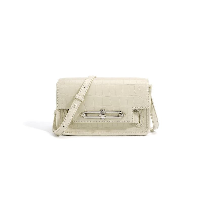 crocodile pattern shoulder bag, view 3 - MRSLM