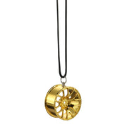 metal wheel hub pendant for car rearview mirror, view 3 - MRSLM