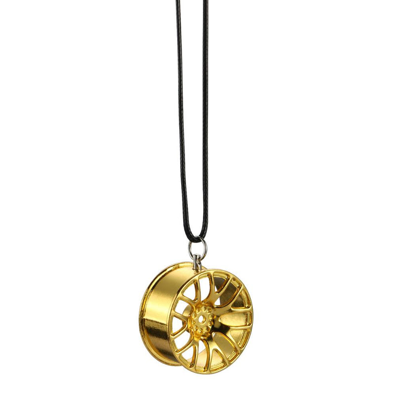metal wheel hub pendant for car rearview mirror, view 3 - MRSLM