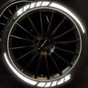 Reflective 3D tire lettering decals, view 2 - MRSLM