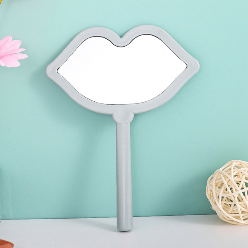 Lip shaped handheld makeup mirror, view 4 - MRSLM