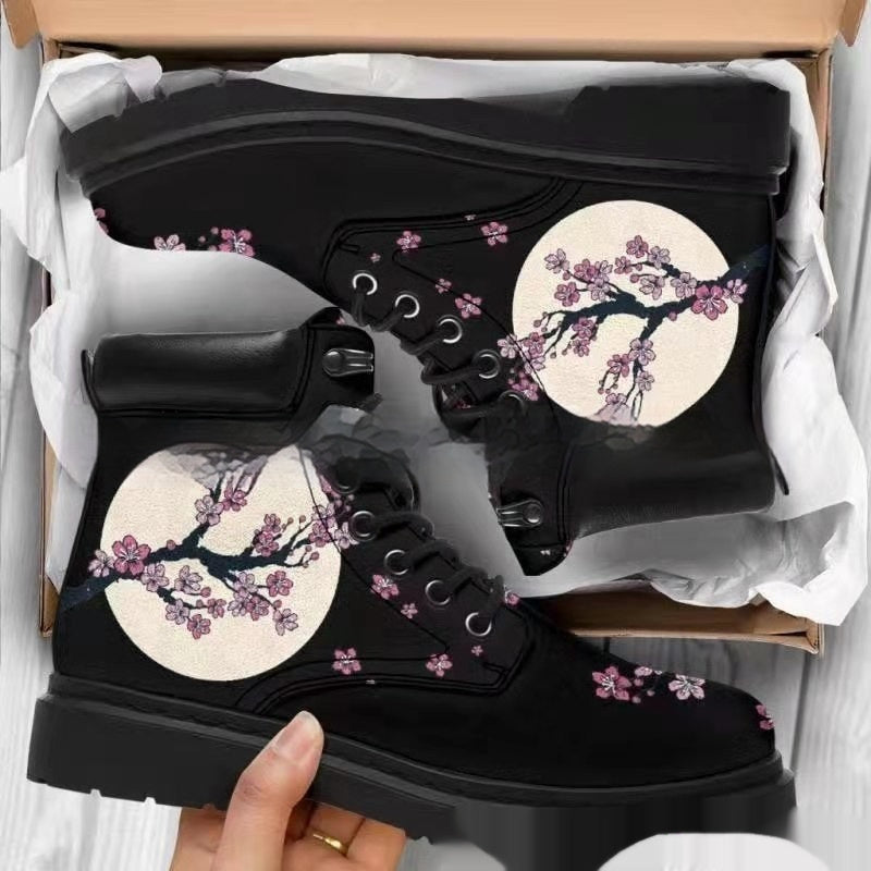 Printed lace-up high-top boots, view 13 - MRSLM