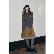 mid-length plaid skirt with belt, view 7 - MRSLM