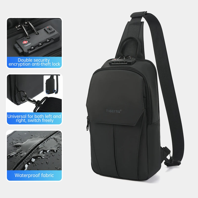 men's waterproof crossbody sling bag, view 2 - MRSLM