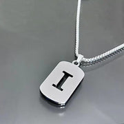 titanium steel letter necklace, view 26 - MRSLM
