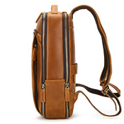 Leather travel backpack, view 8 - MRSLM