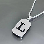 titanium steel letter necklace, view 28 - MRSLM