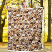 Cockapoo sherpa fleece throw blanket, view 12 - MRSLM