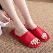 home cowhide leather slippers, view 3 - MRSLM
