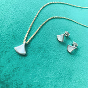 women's white shell necklace, view 6 - MRSLM