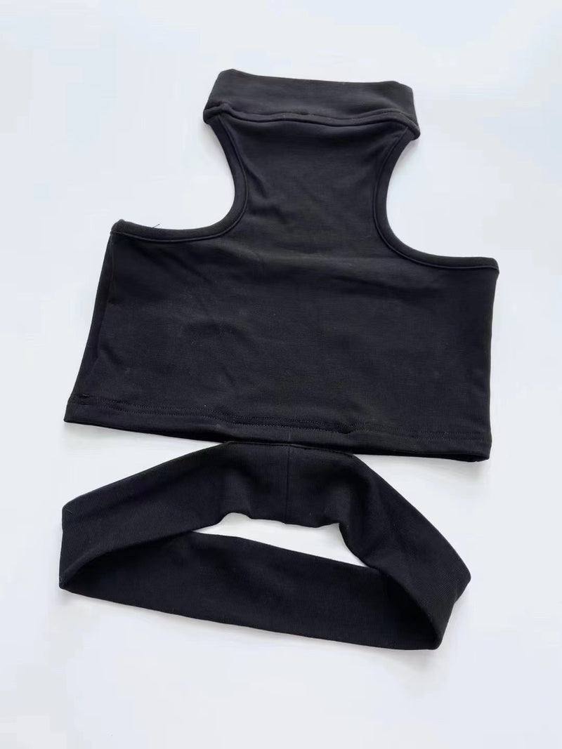 Black Strapless Inner Vest Summer Sexy