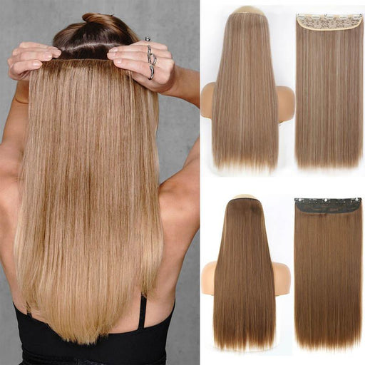 synthetic long straight clip-in hair extensions - MRSLM