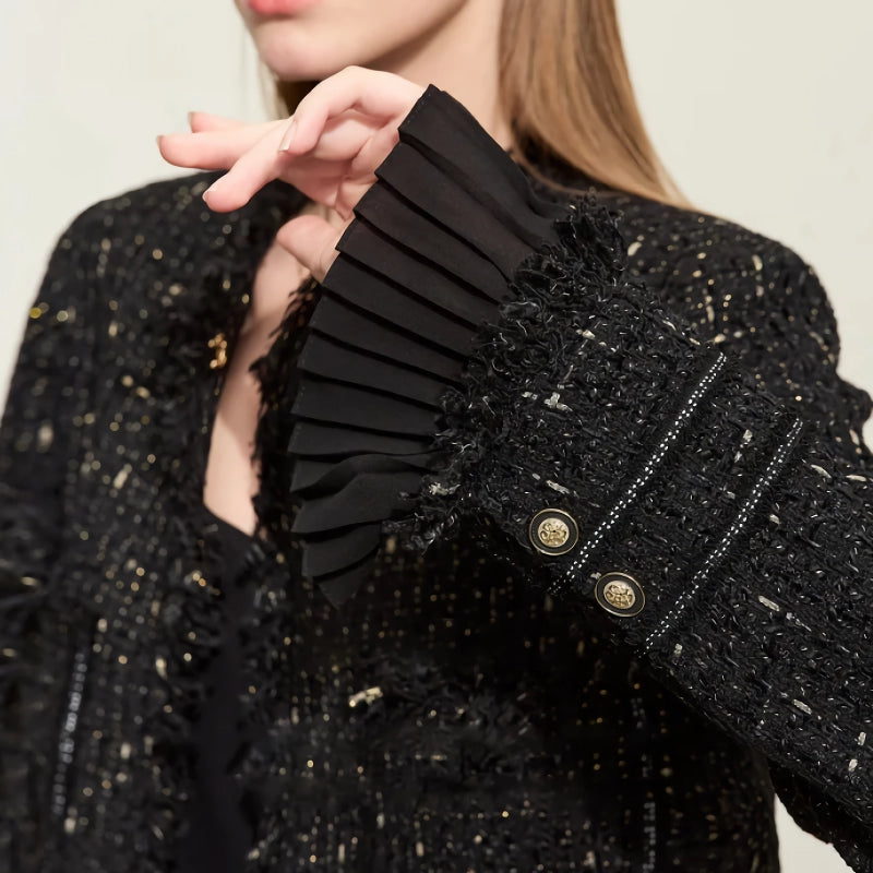 women's tweed short jacket, view 8 - MRSLM
