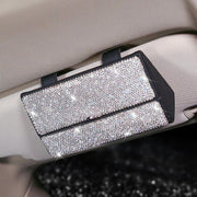 rhinestone car glasses case, view 4 - MRSLM