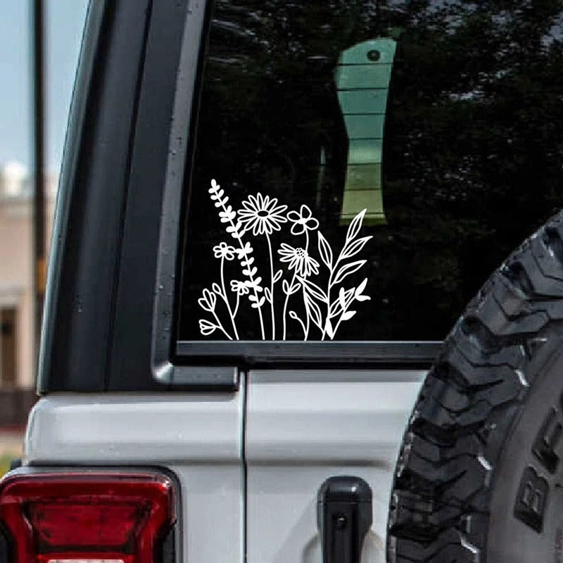 wildflower vinyl car stickers, view 6 - MRSLM