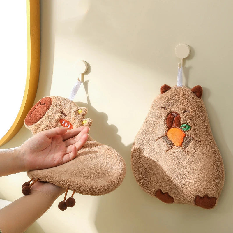 Cute capybara hanging hand towel, view 5 - MRSLM