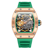 men's silicone band automatic watch, view 12 - MRSLM