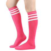 Striped cotton women's calf socks, view 4 - MRSLM