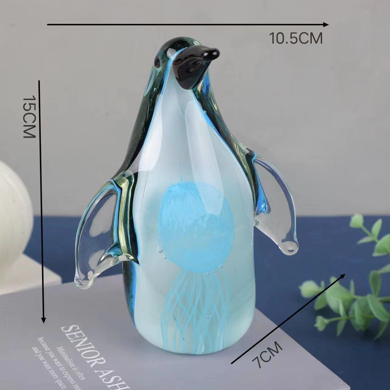 handmade glass penguin sculpture, view 7 - MRSLM