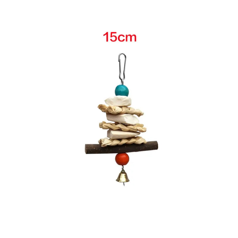 squid bone bird swing toy with bell, view 4 - MRSLM