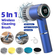 electric cleaning brush with 5 brush heads, view 7 - MRSLM