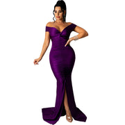 v-neck micro-wrinkle long dress, view 10 - MRSLM