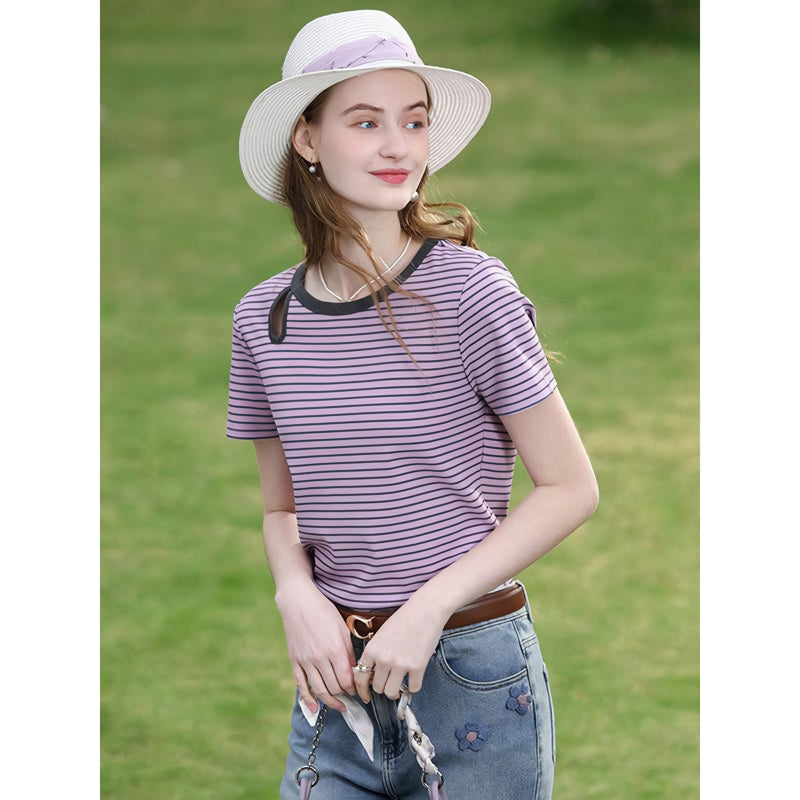 striped knit top, view 4 - MRSLM