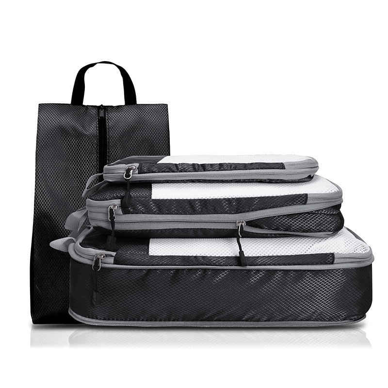 travel packing cubes and shoe bag set, view 5 - MRSLM