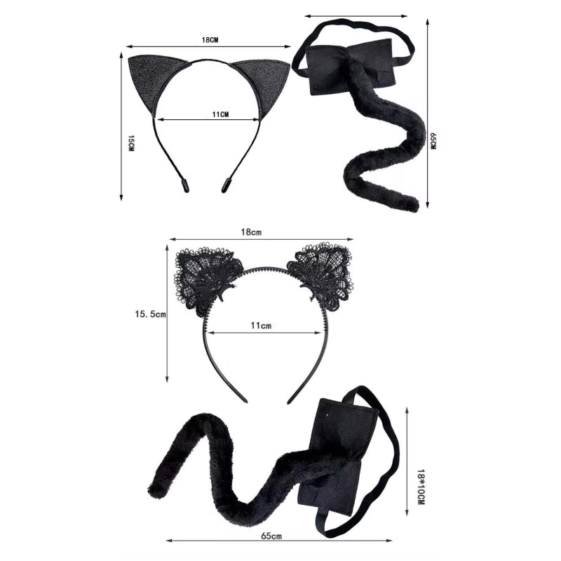 fox cat ears and tail cosplay set, view 9 - MRSLM