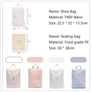 portable waterproof travel shoe bag, view 10 - MRSLM