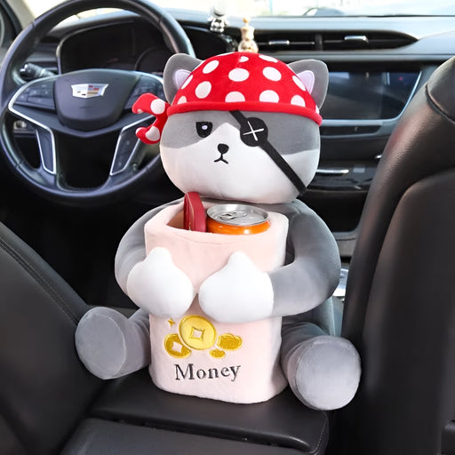 2-in-1 cute car tissue box and trash can - MRSLM