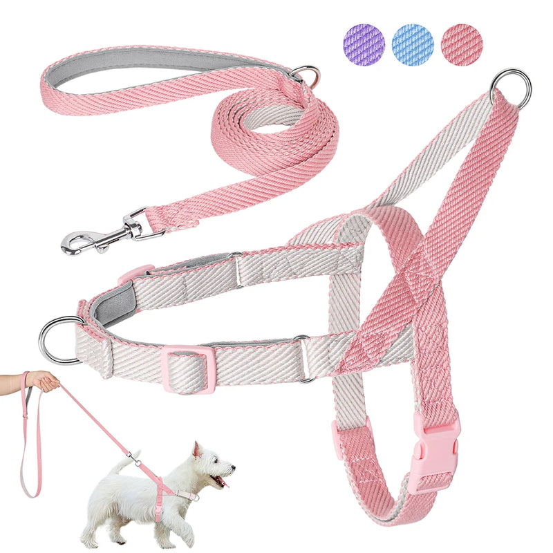adjustable no-pull dog harness and leash set, view 8 - MRSLM