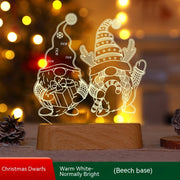 christmas 3d acrylic led night light, view 10 - MRSLM