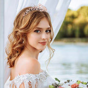 handmade rhinestone pearl tiara, view 5 - MRSLM