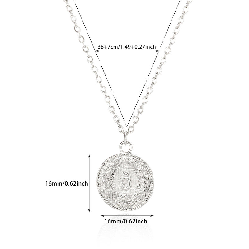 coin pendant necklace, view 3 - MRSLM