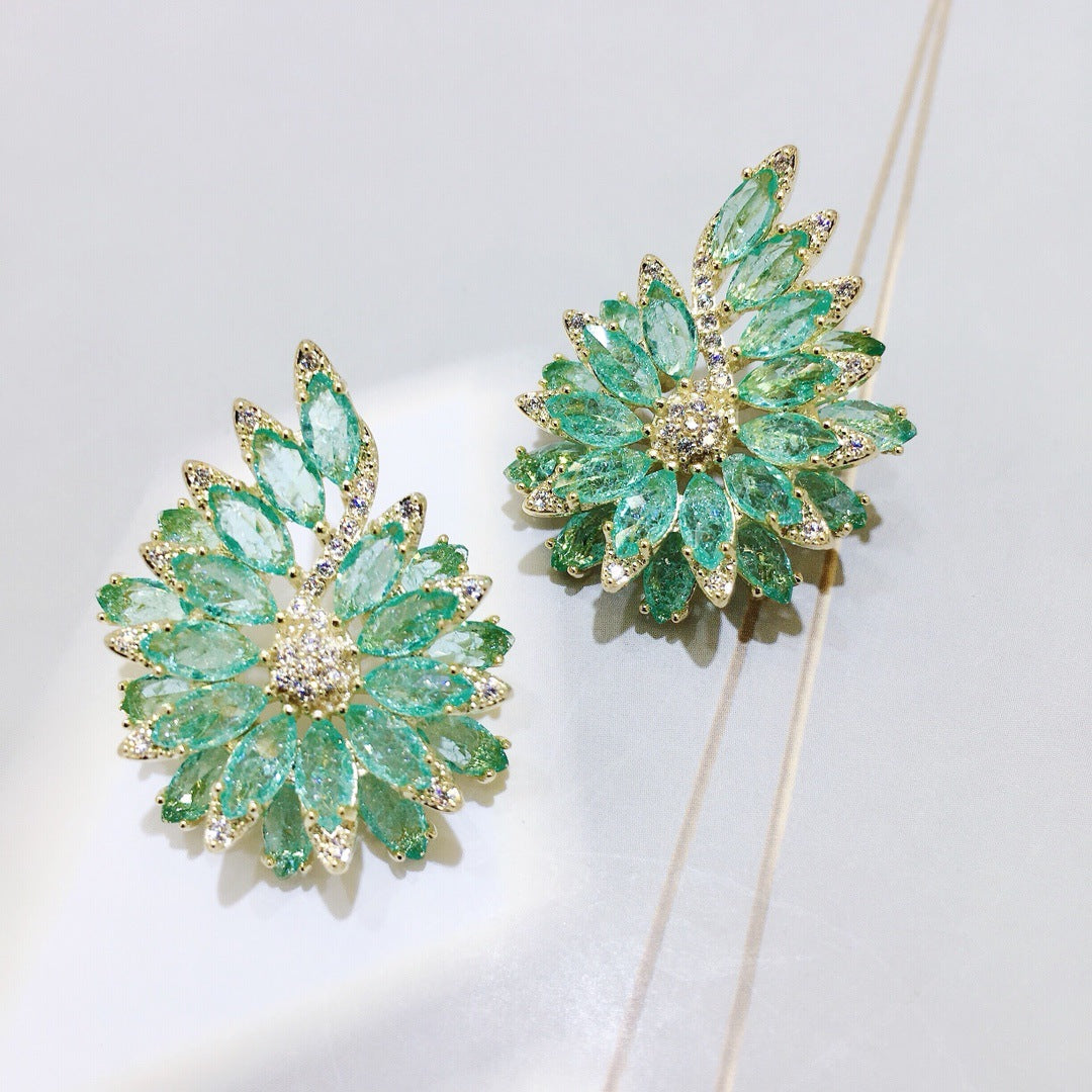 New Fashion Colored Flower Earrings