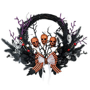 Halloween skull wreath, view 6 - MRSLM