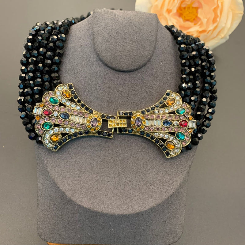 ball bow fashion necklace, view 3 - MRSLM