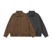 american retro PU leather jacket, view 4 - MRSLM