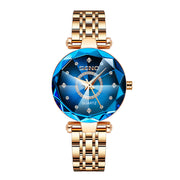 starry dial stainless steel women's watch, view 5 - MRSLM