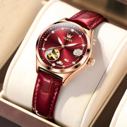 Women's mechanical watch with leather strap - MRSLM