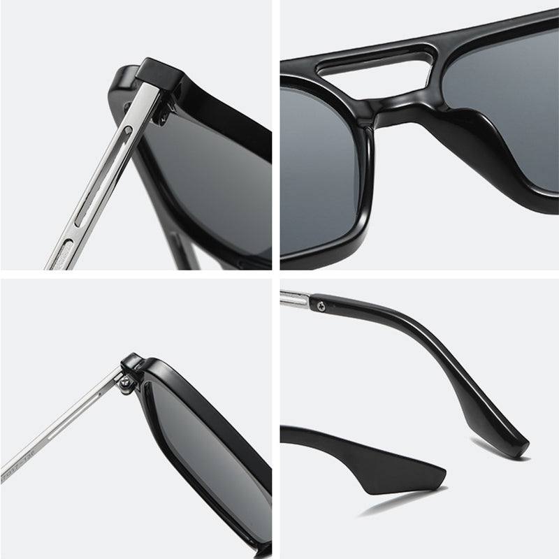 retro double bridge sunglasses, view 12 - MRSLM