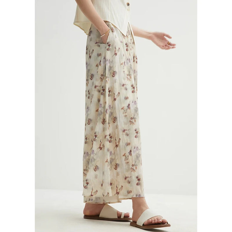 Summer tie-dye wide-leg casual pants, view 3 - MRSLM