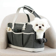 canvas pet carrier shoulder bag, view 5 - MRSLM