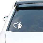 heart and paw print car sticker, view 8 - MRSLM